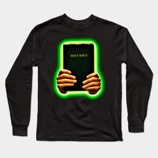 Hand holding holy bible Long Sleeve T-Shirt